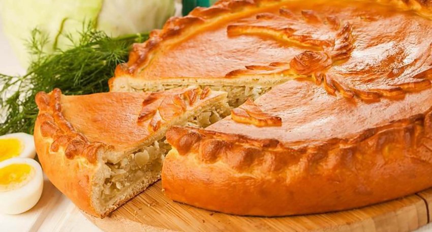 Нежный пирог с капустой
