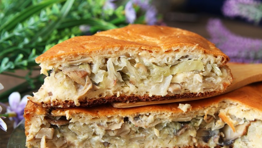 Кухня наизнанку заливной пирог с капустой