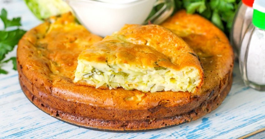 Пирог с капустой на скорую руку