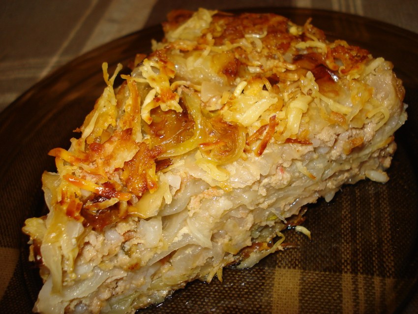 Пирог капустник заливной