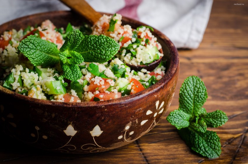 Овощной салат с кускусом