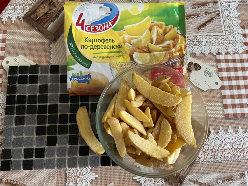 Картофельные дольки с зеленью