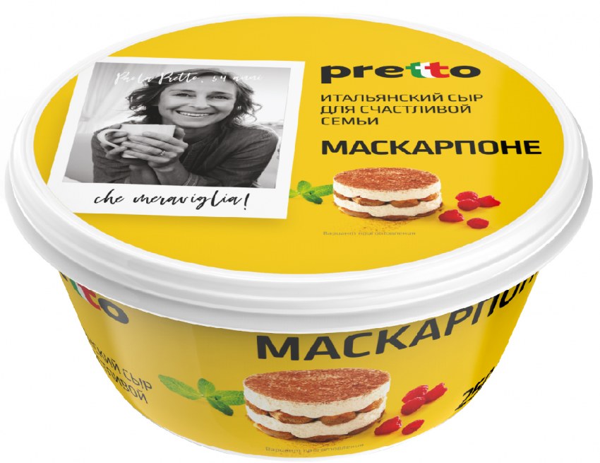 Сыр маскарпоне 80% 250г Pretto