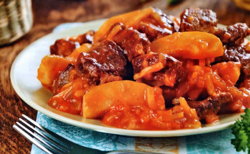 Баранина с овощами