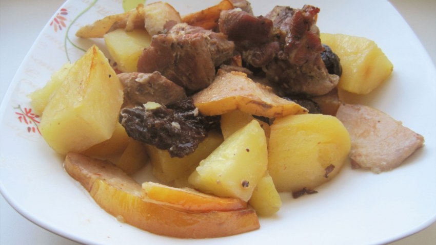 Баранина с овощами