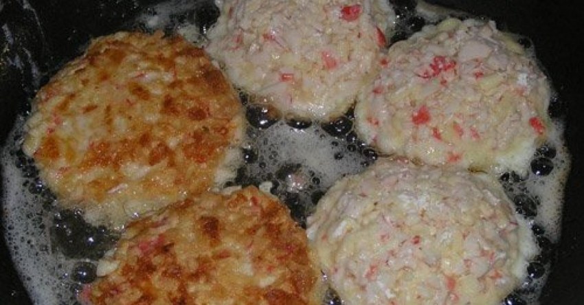 Котлетки из крабовых палочек