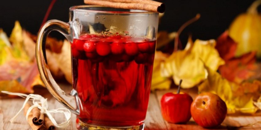 Чай с клюквой