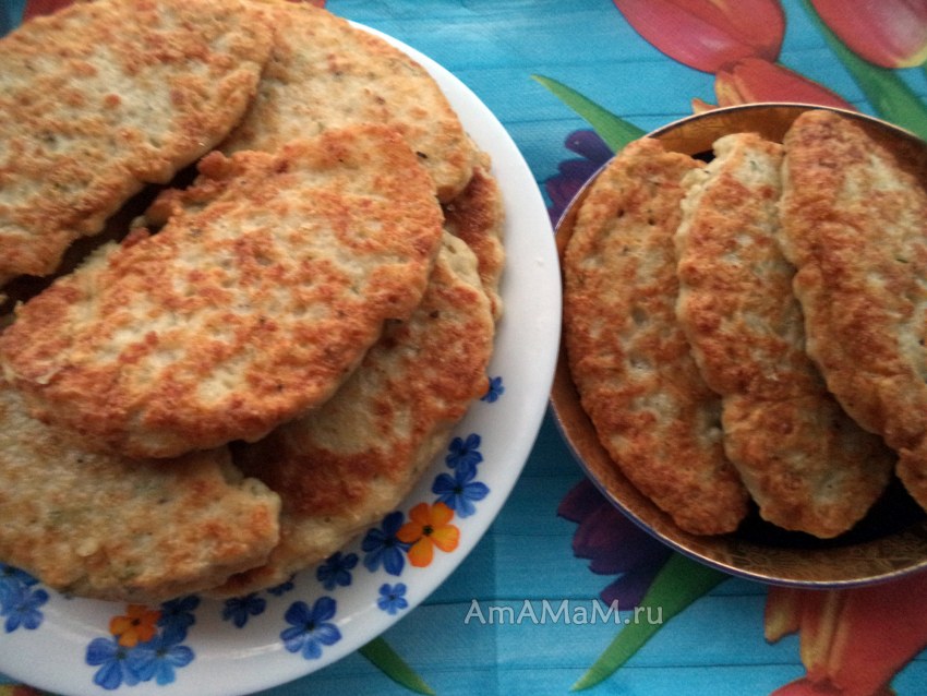 Мясные оладьи из фарша