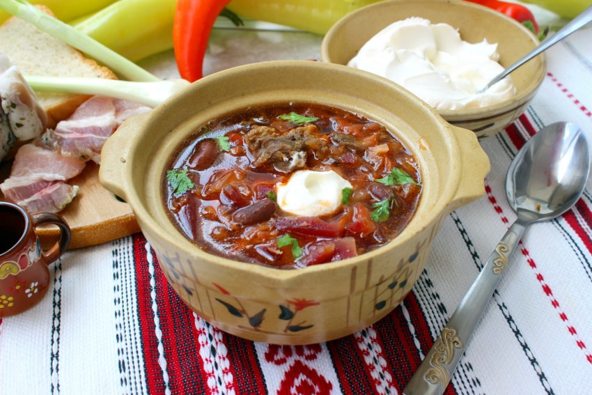 Борщ с фасолью