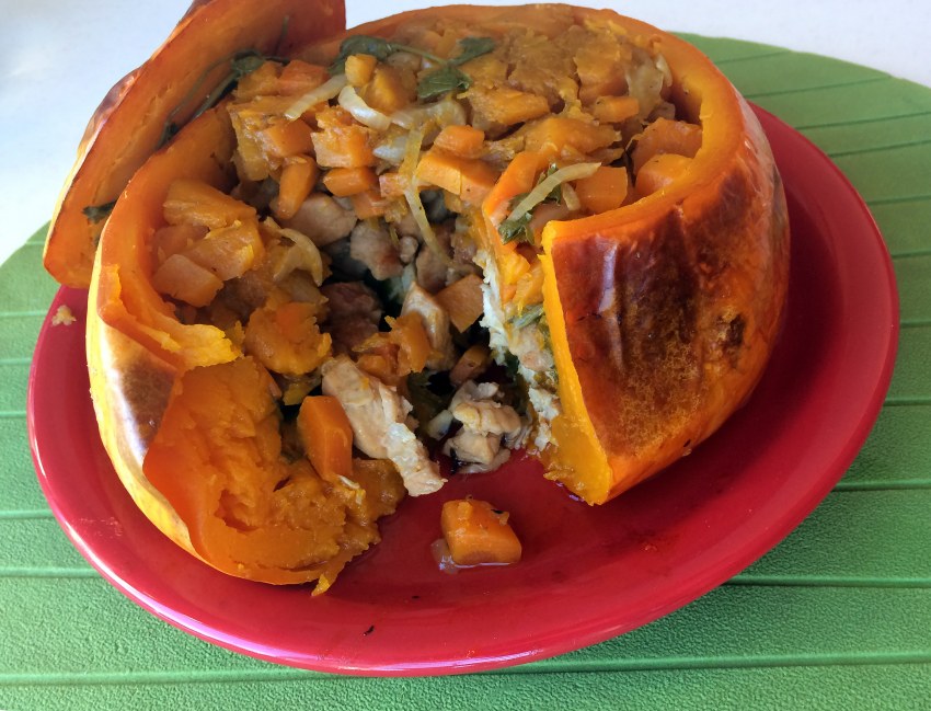 Тыква Акорн фаршированная мясом