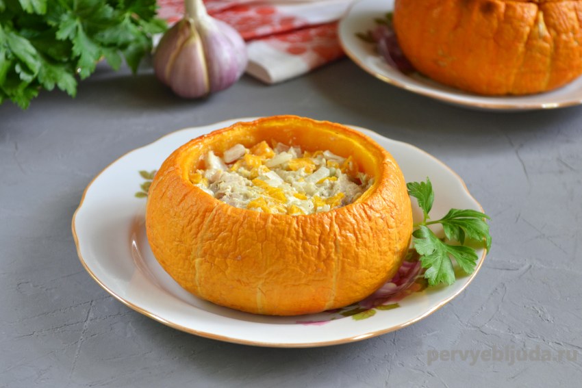 Говядина с тыквой и овощами