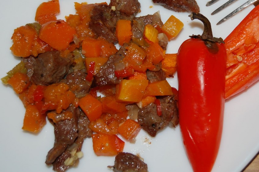 Жаркое из тыквы с мясом