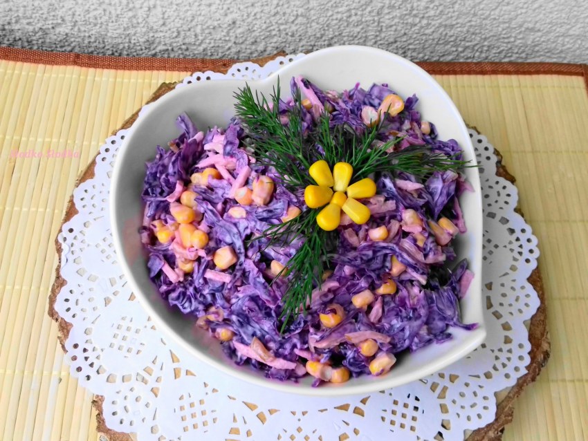 Салат корейская фиолетовая капуста