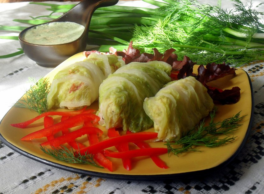 Голубцы из пекинской капусты с фаршем