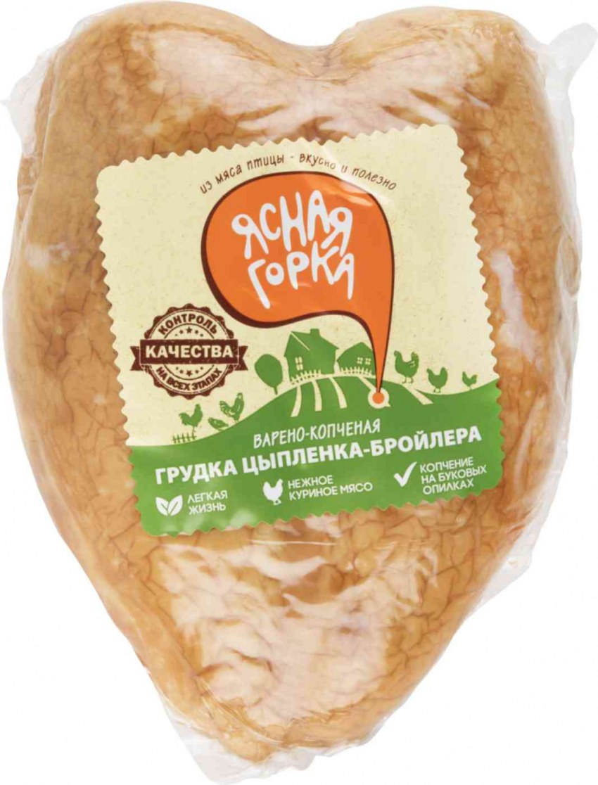 Кусочки копченой курицы