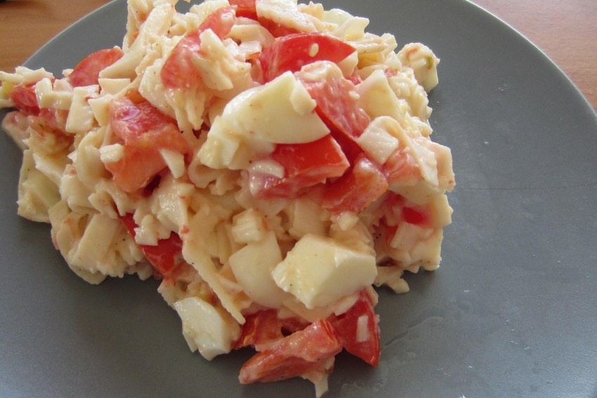 Бутерброды с крабовыми палочками и сыром в духовке