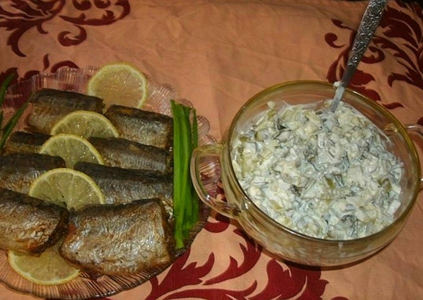 Салака запеченная в духовке