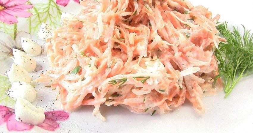 Салат с черной редькой
