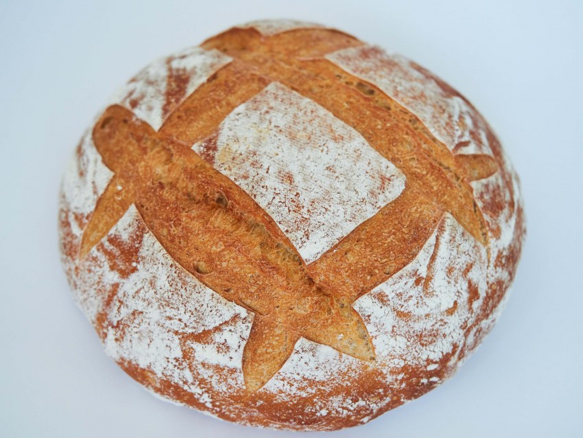 Круглая булка хлеба