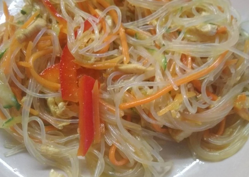 Фунчоза с овощами по-корейски