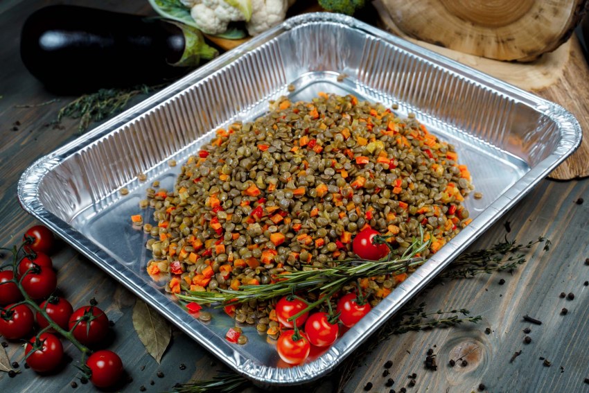 Чечевица с овощами
