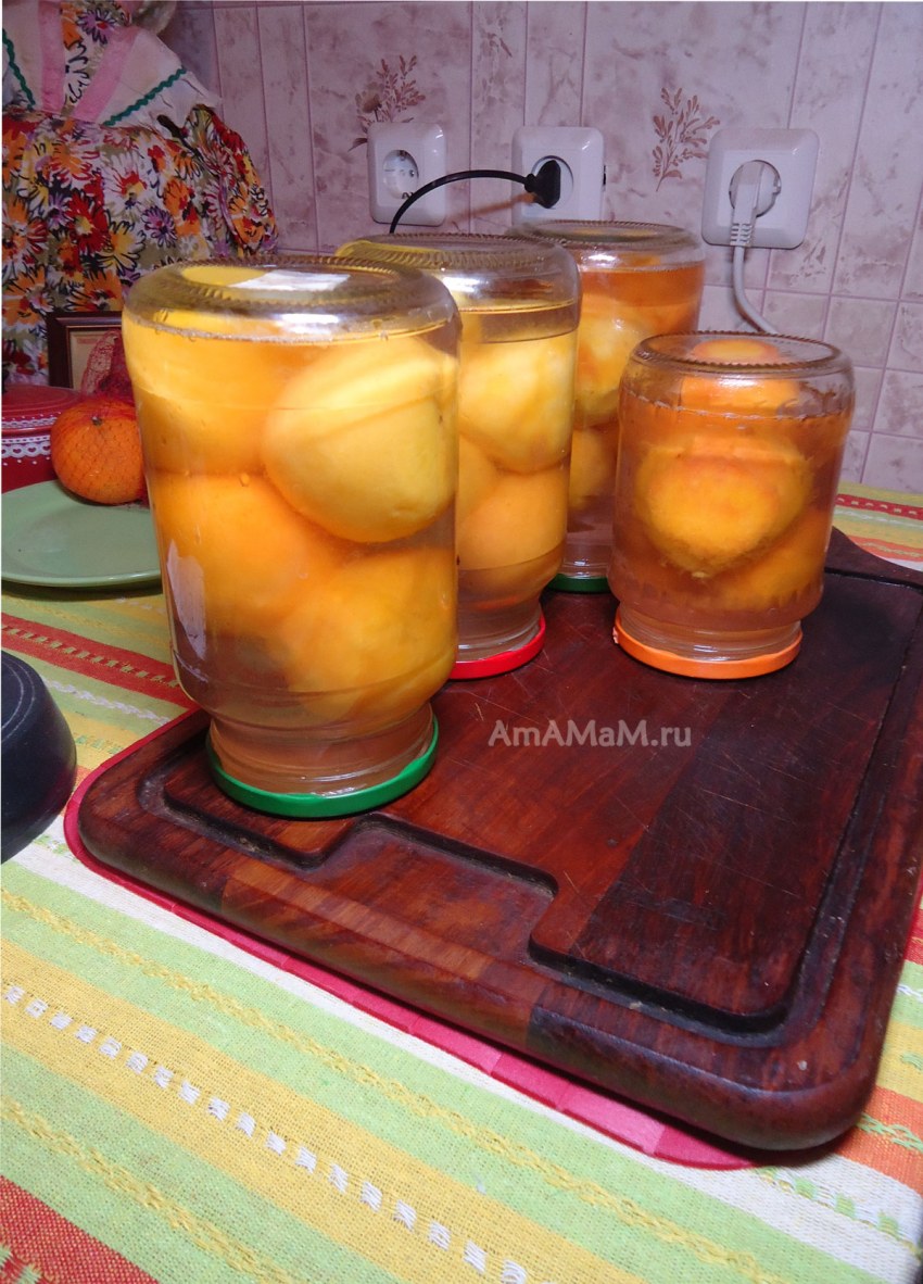 Персики из банок