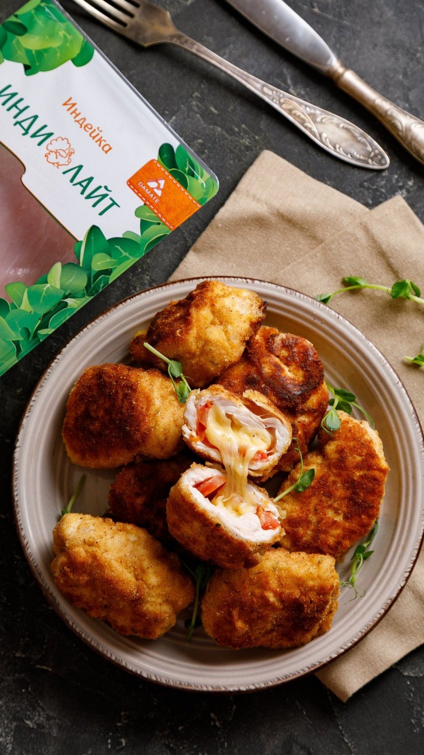 Мясные рулетики с овощной начинкой