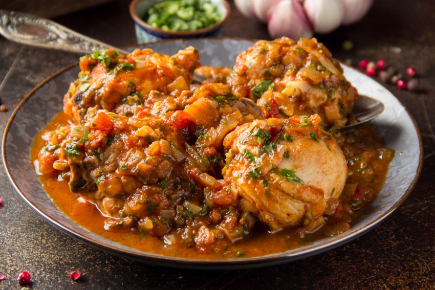 Чахохбили с макаронами