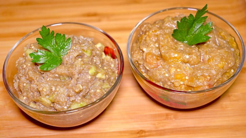 Баклажанная икра с рисом