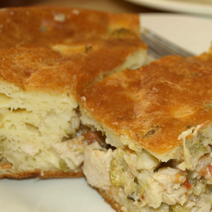 Заливной куриный пирог