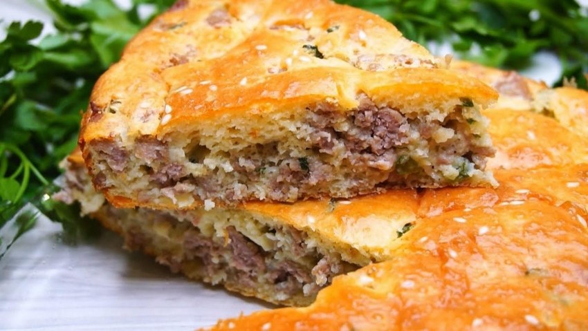 Пирог с капустой и фаршем в духовке