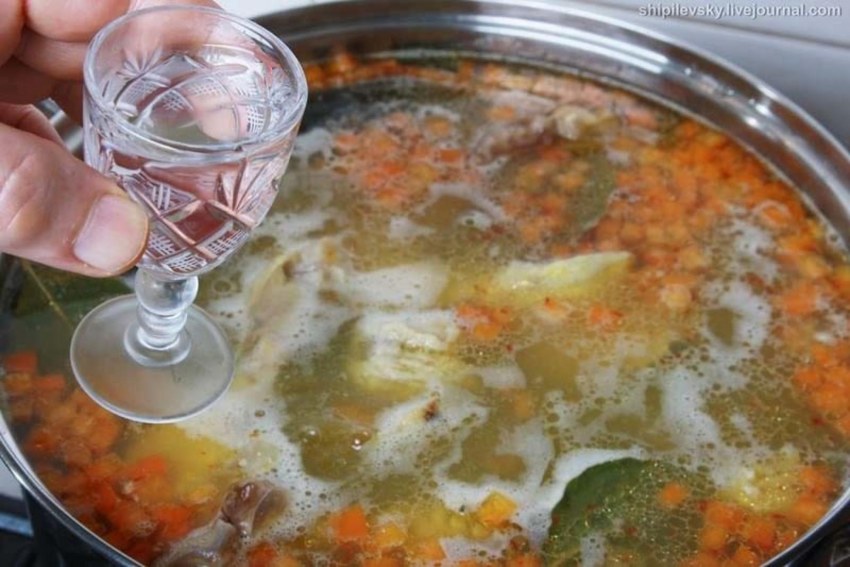 Уха с водкой