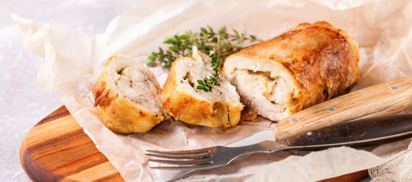 Грудка фаршированная шампиньонами и сыром