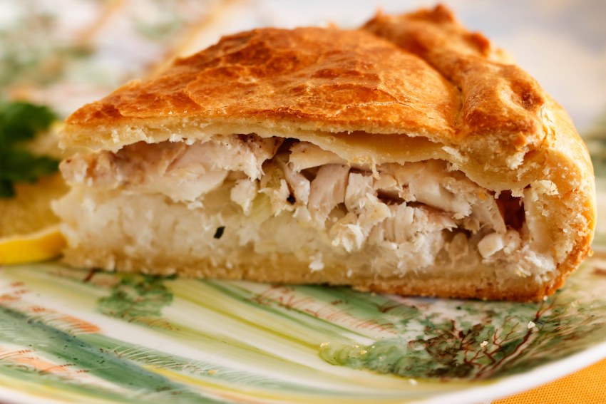 Наливной пирог с мясом