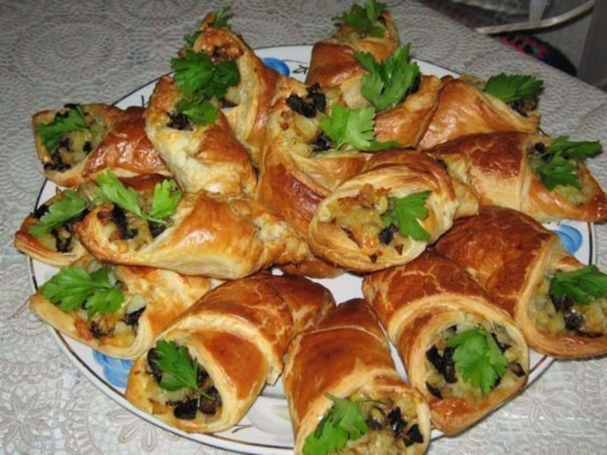 Аппетитные грибные кулечки