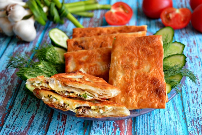 Блинчики фаршированные мясом