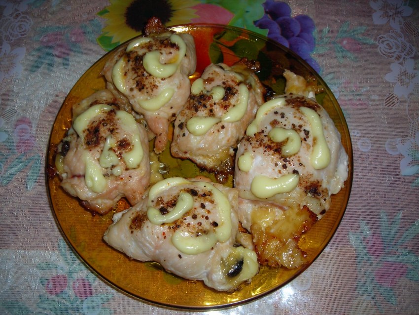 Конвертики из слоеного теста с курицей