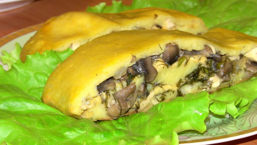 Блины с грибной начинкой