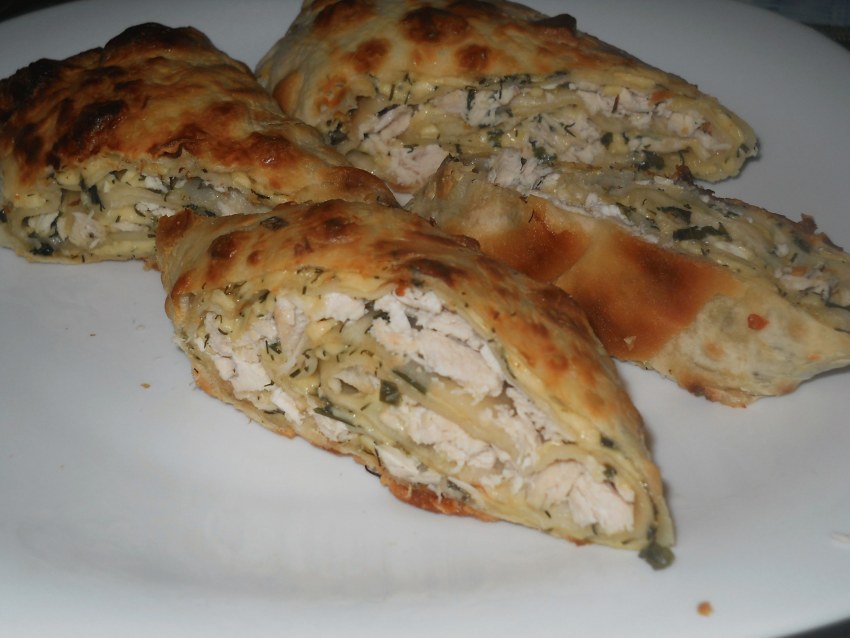 Конвертики из лаваша с начинкой
