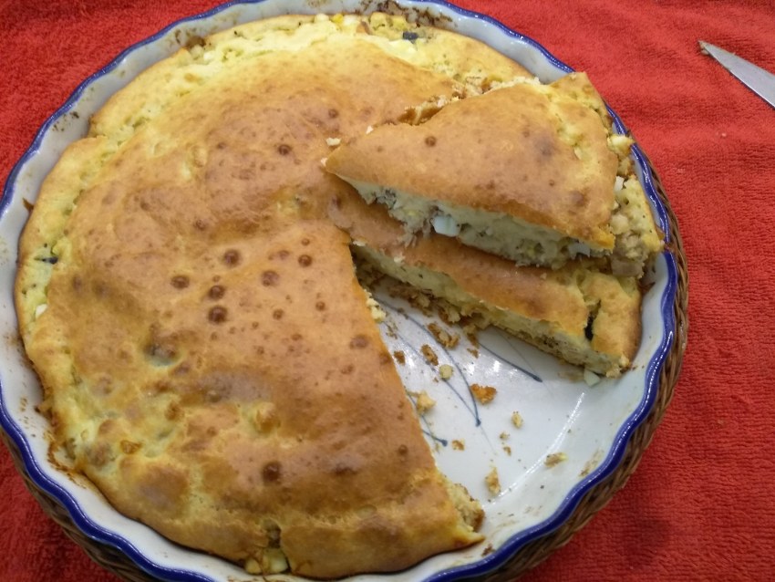 Заливной рыбный пирог