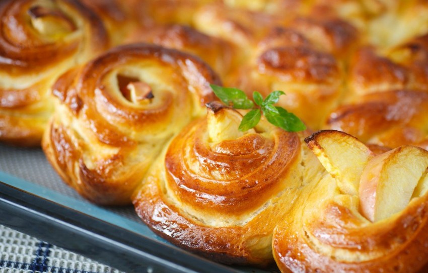 Выпечка вкусные булочки
