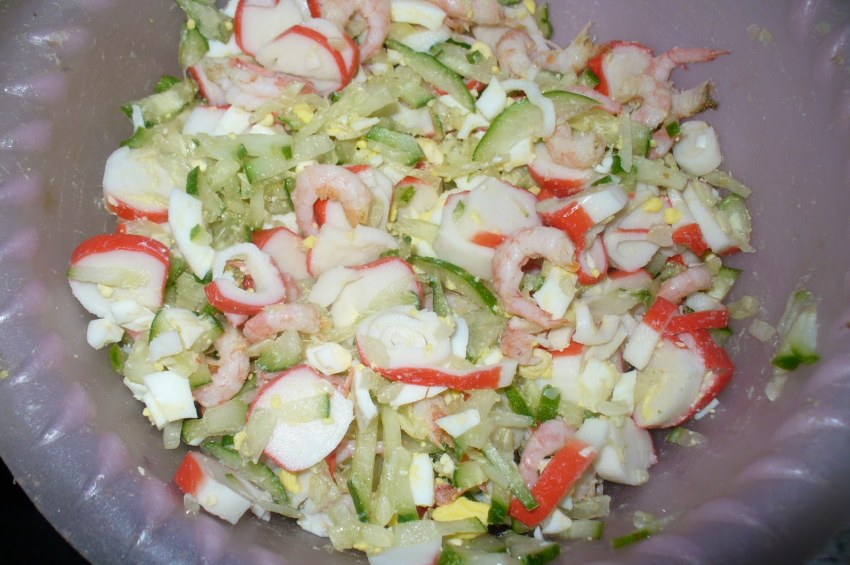 Салат морской Бриз с кальмарами