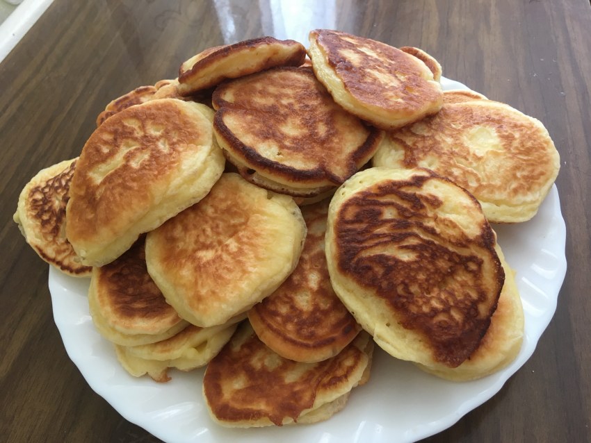 Оладьи на кефире с начинкой