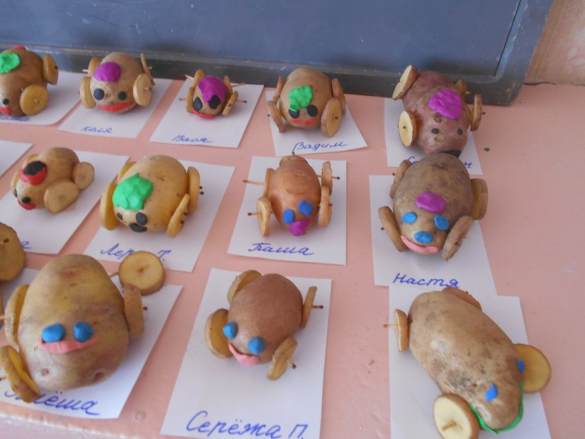Домик из картошки поделка