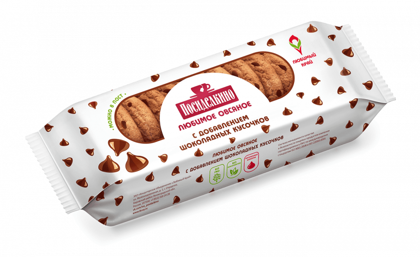 Печенье овсяное хлебный спас с шоколадом