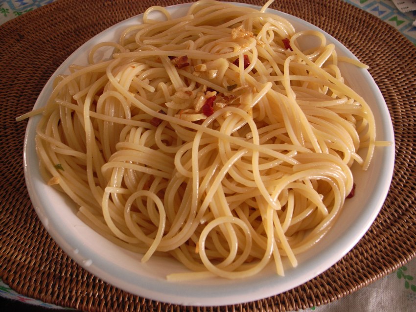 Spaghetti aglio e olio рисунок