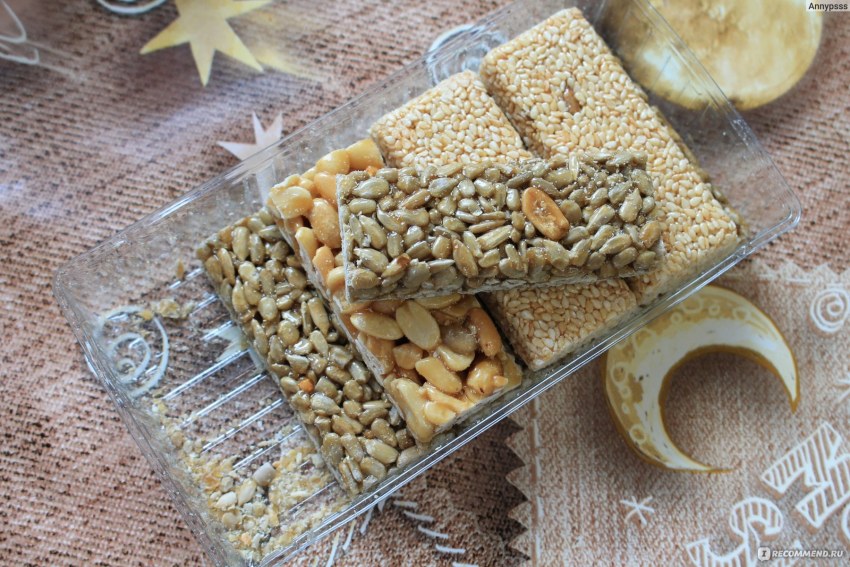 Грильяж с арахисом и миндалём