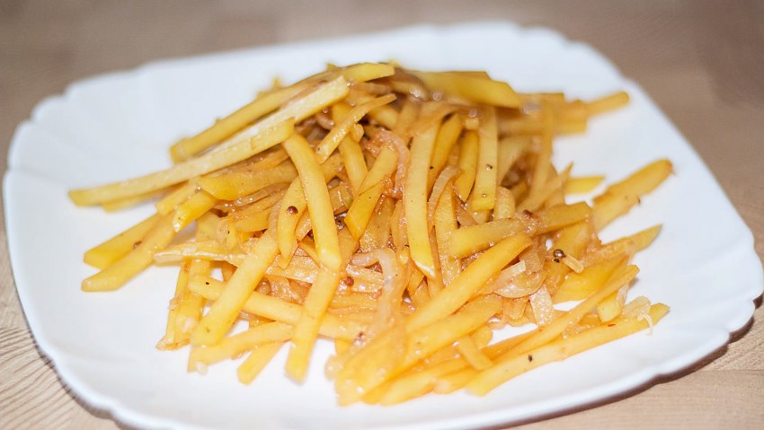 Корейский картофельный салат Камдича
