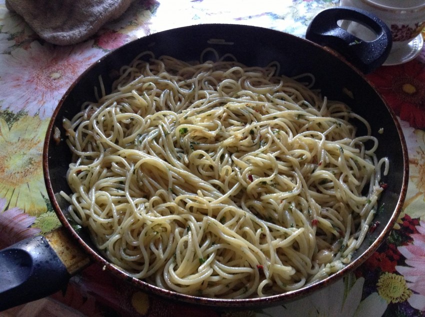 Васаби с макаронами