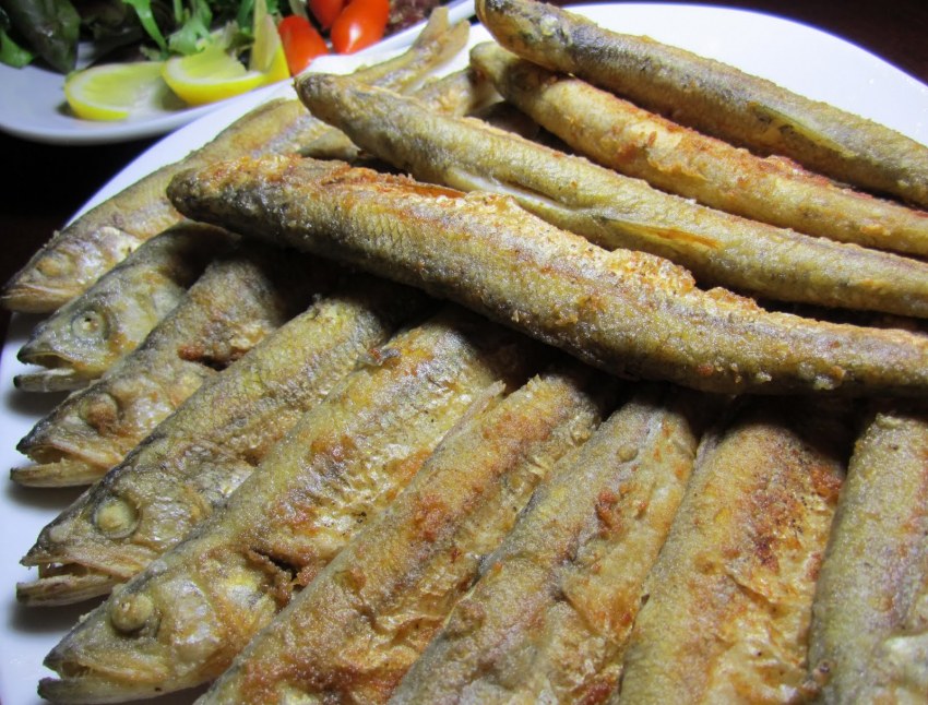 Корюшка рыба жареная